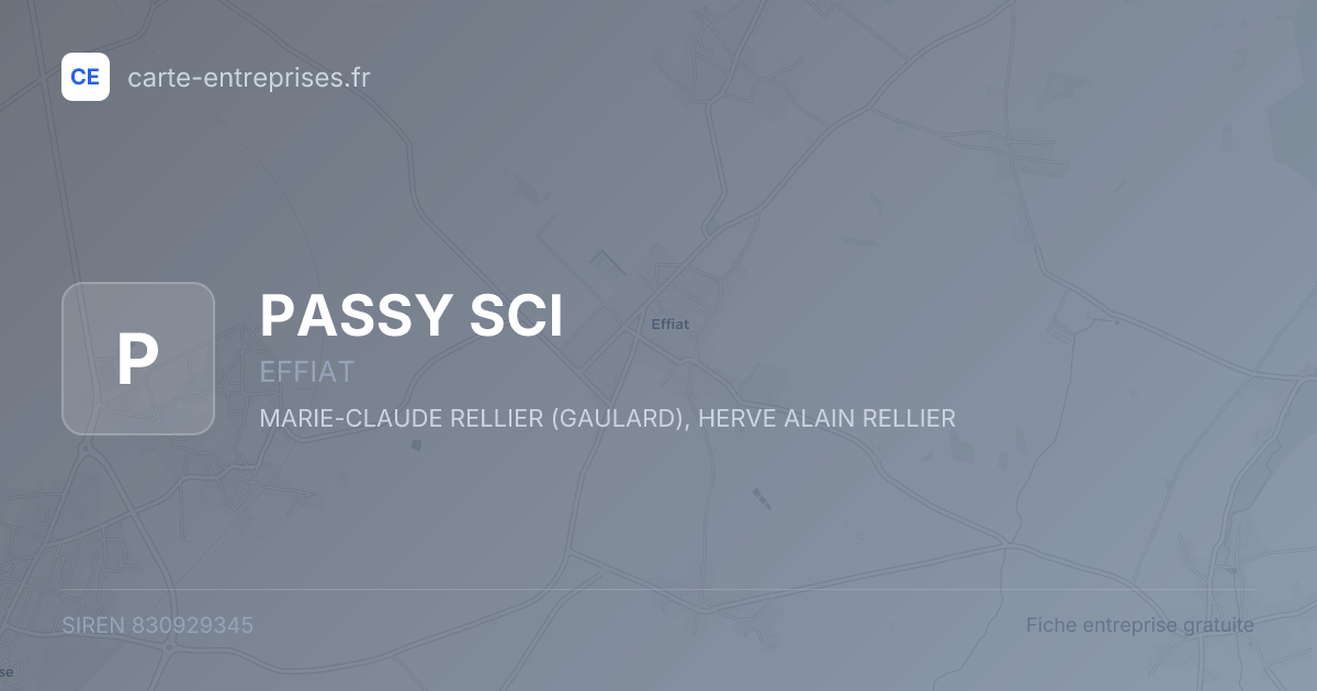 PASSY SCI — 830929345 — fiche entreprise