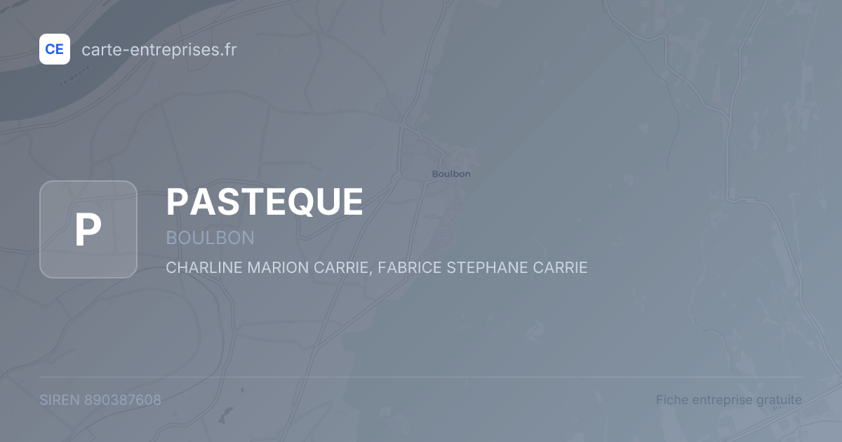 PASTEQUE — 890387608 — fiche entreprise
