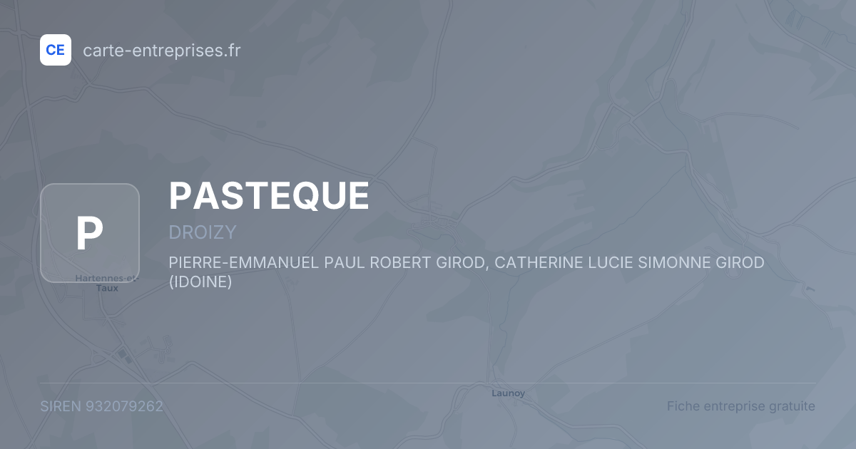 PASTEQUE — 932079262 — fiche entreprise