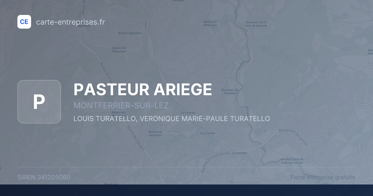 PASTEUR ARIEGE — 341205060 — fiche entreprise