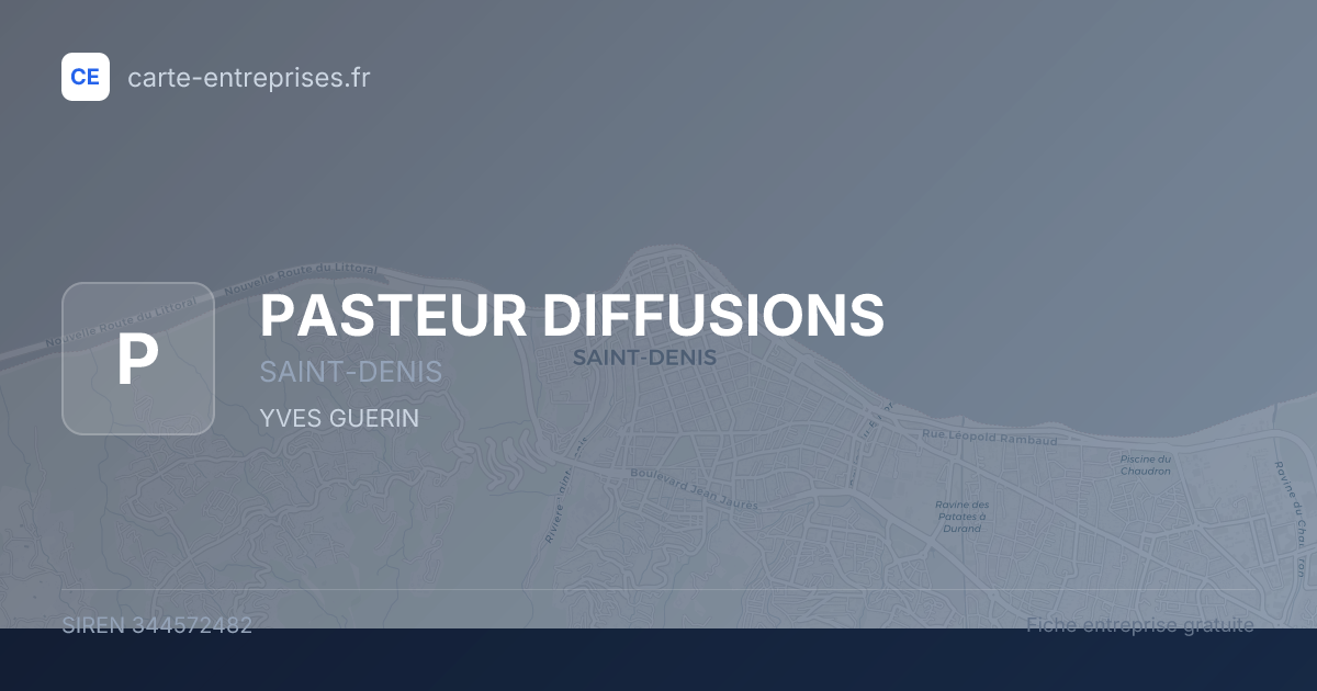 PASTEUR DIFFUSIONS — 344572482 — fiche entreprise