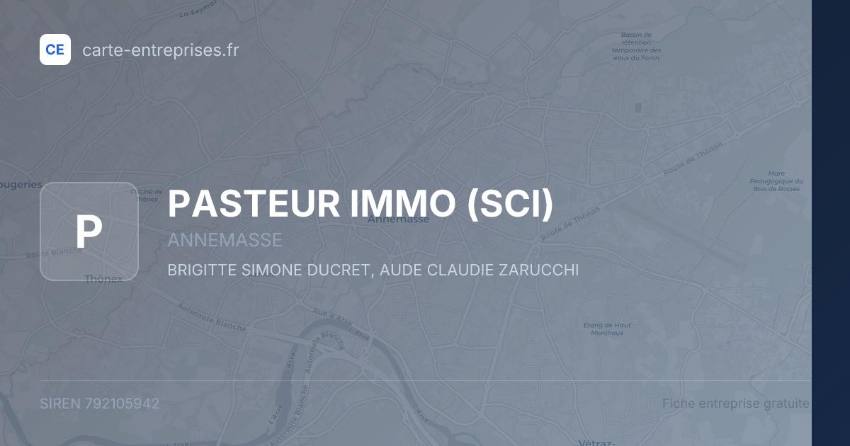 PASTEUR IMMO (SCI) — 792105942 — fiche entreprise