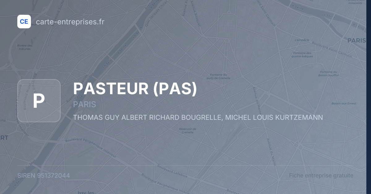 PASTEUR (PAS) — 951372044 — fiche entreprise
