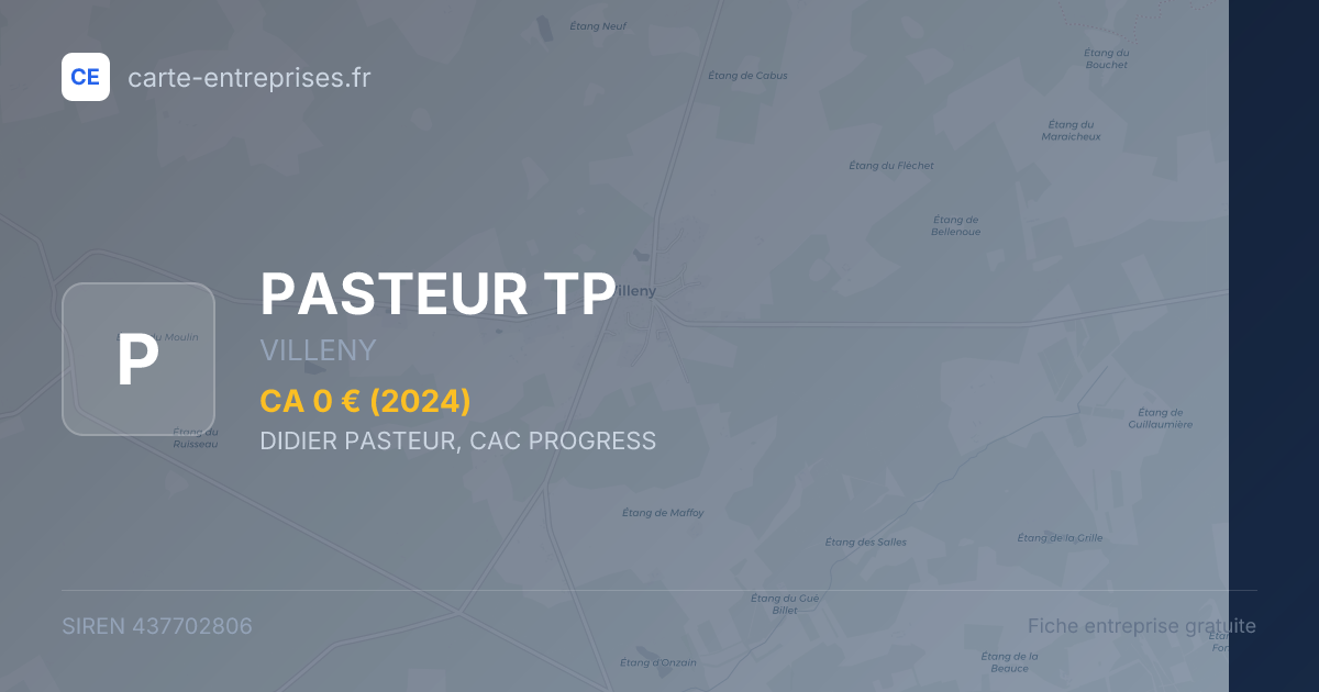 PASTEUR TP — 437702806 — fiche entreprise