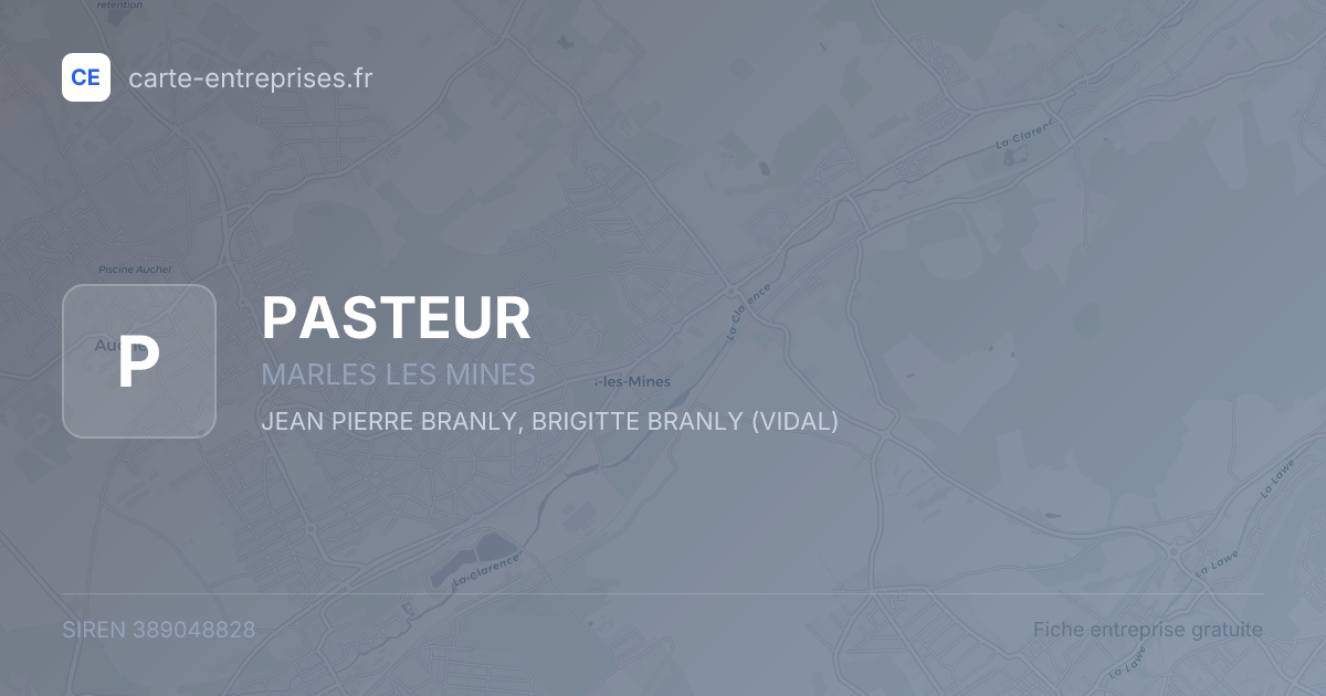PASTEUR — 389048828 — fiche entreprise