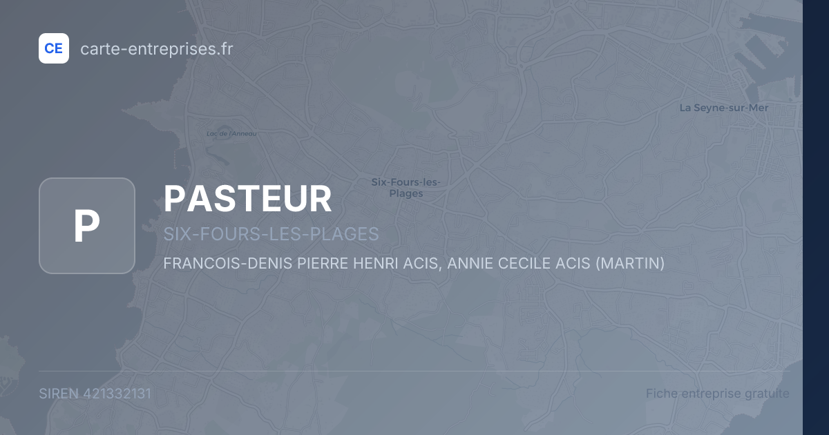 PASTEUR — 421332131 — fiche entreprise