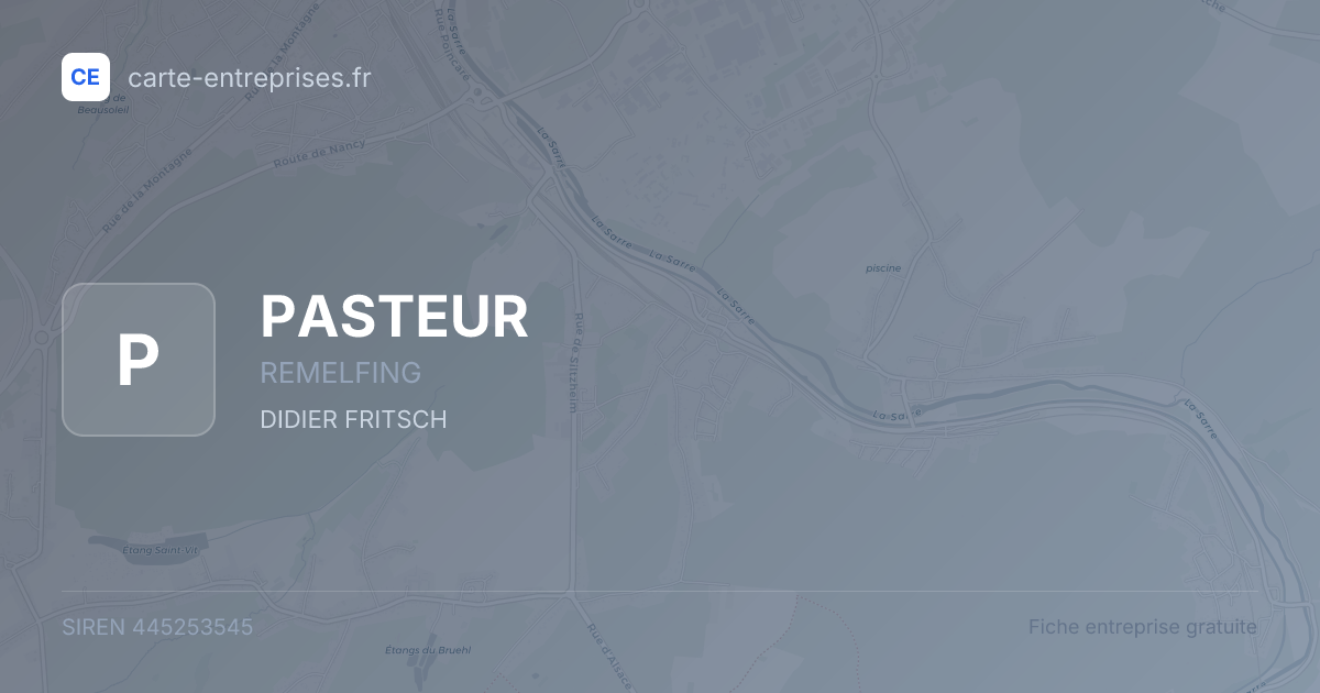 PASTEUR — 445253545 — fiche entreprise