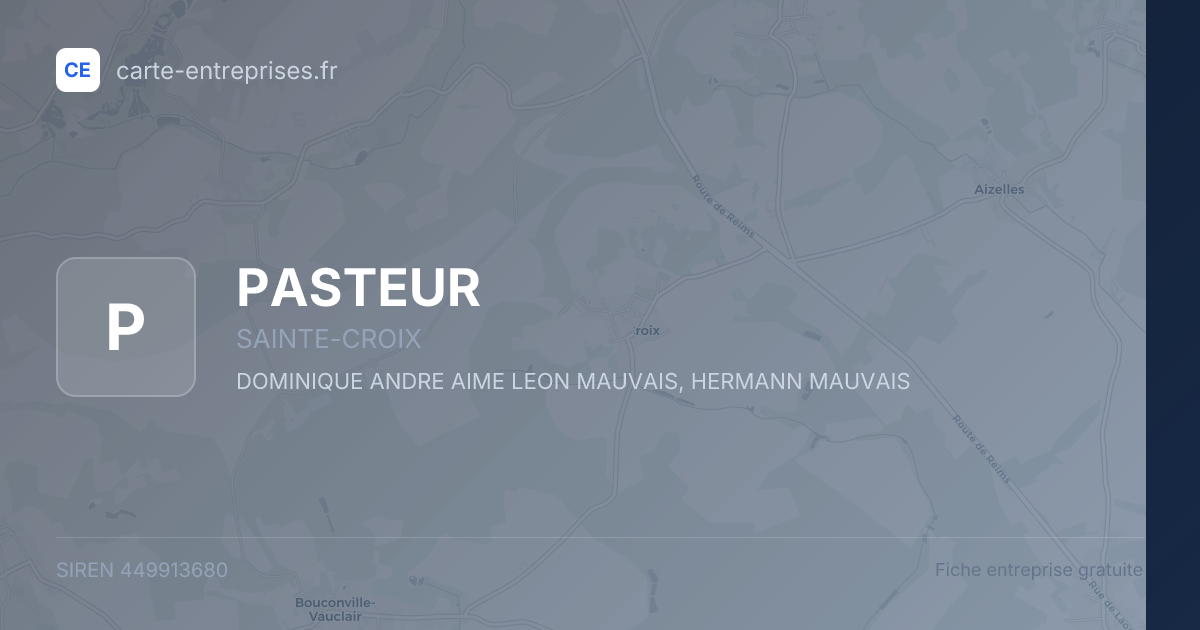 PASTEUR — 449913680 — fiche entreprise