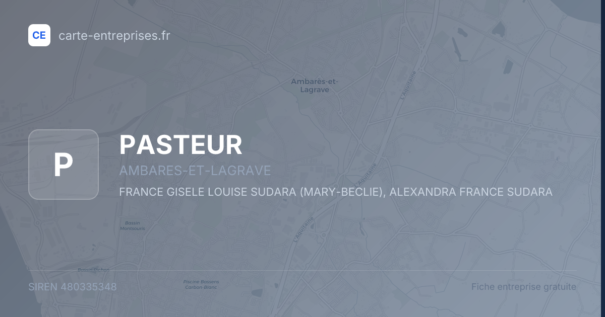 PASTEUR — 480335348 — fiche entreprise