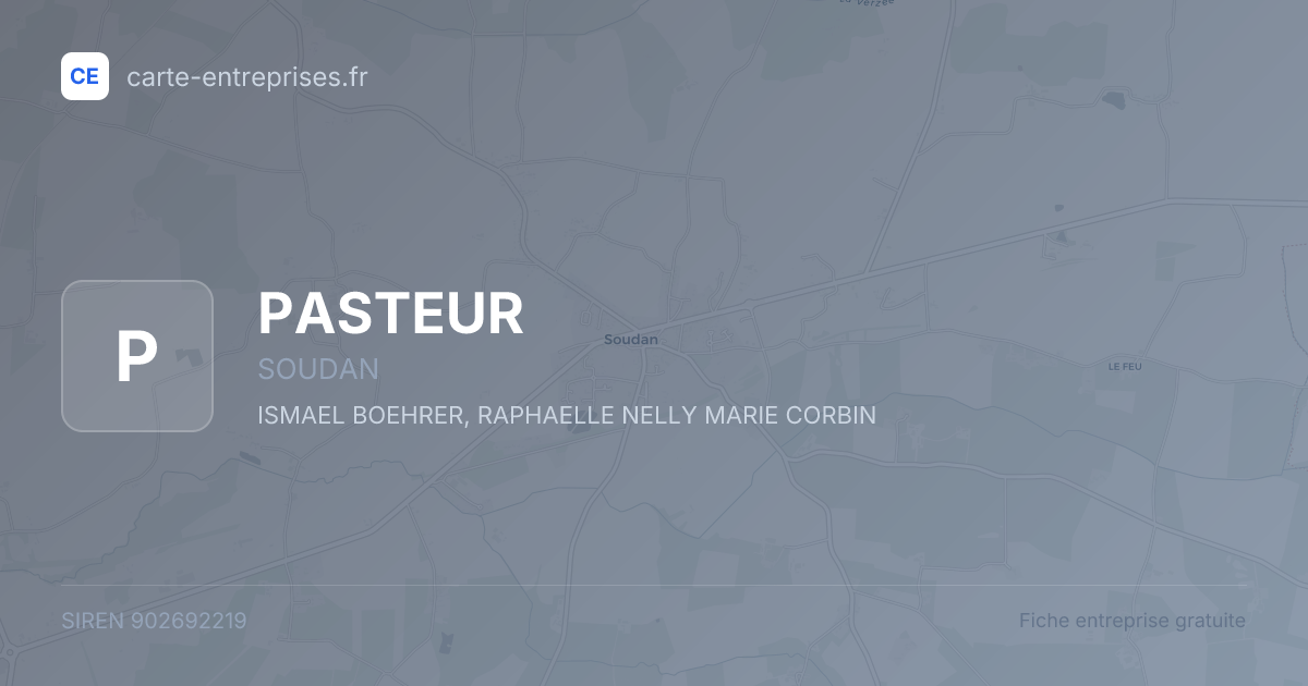 PASTEUR — 902692219 — fiche entreprise