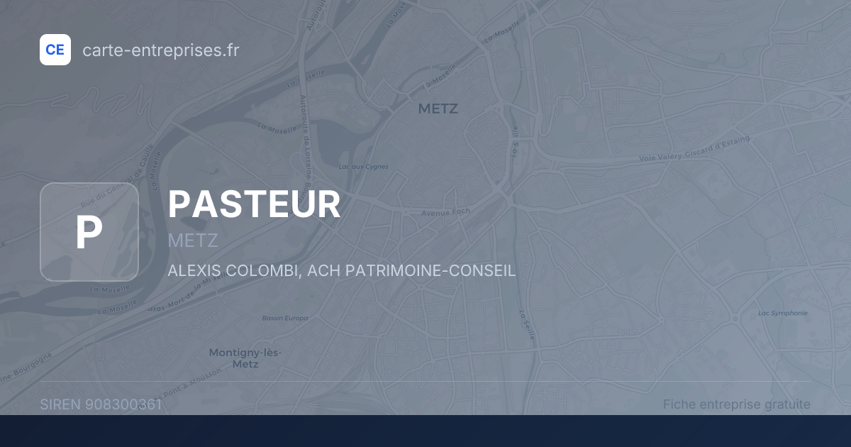 PASTEUR — 908300361 — fiche entreprise
