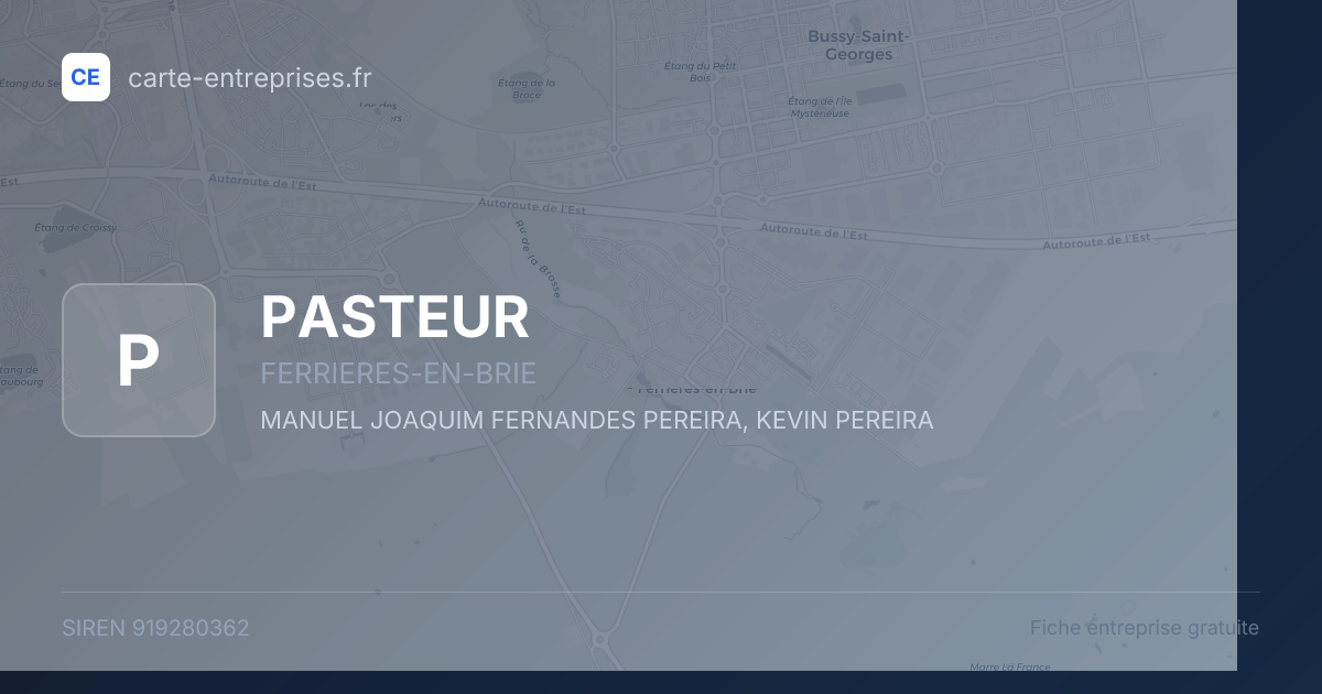 PASTEUR — 919280362 — fiche entreprise
