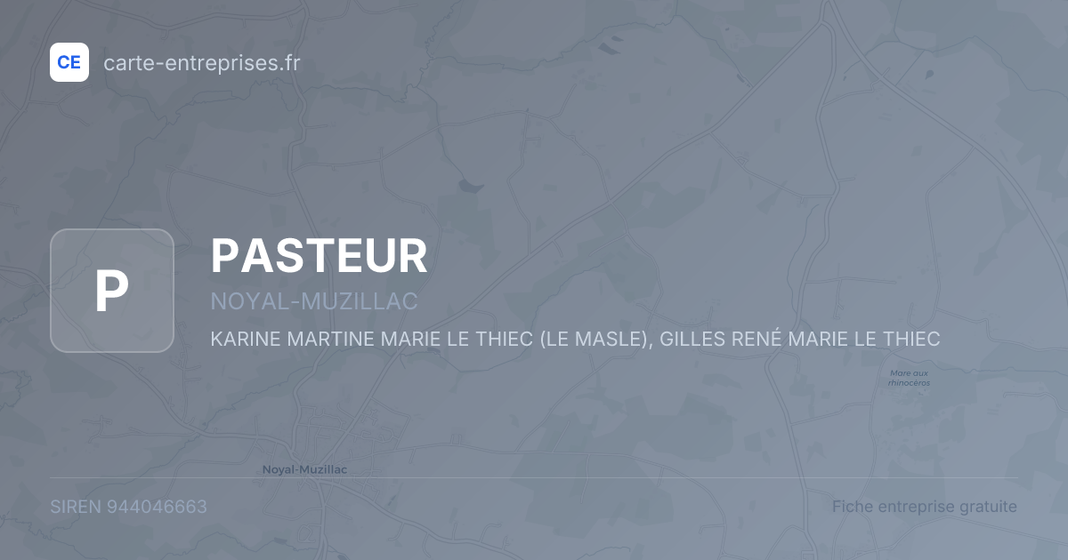 PASTEUR — 944046663 — fiche entreprise