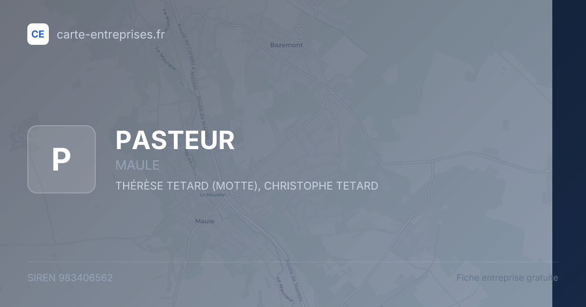 PASTEUR — 983406562 — fiche entreprise