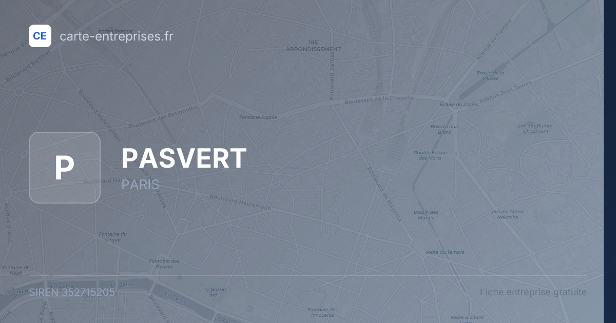 PASVERT — 352715205 — fiche entreprise