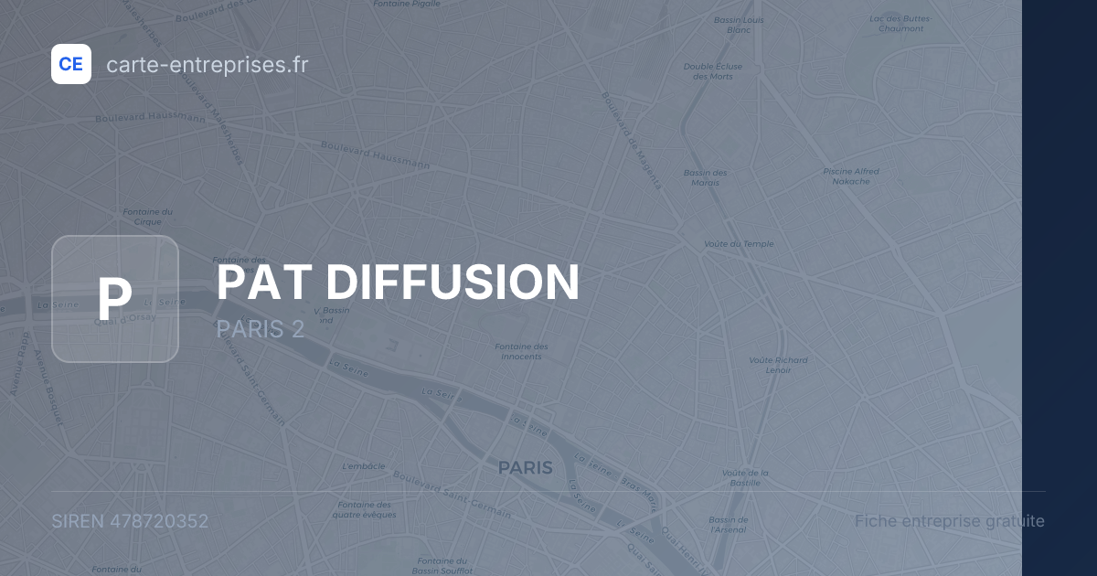 PAT DIFFUSION — 478720352 — fiche entreprise