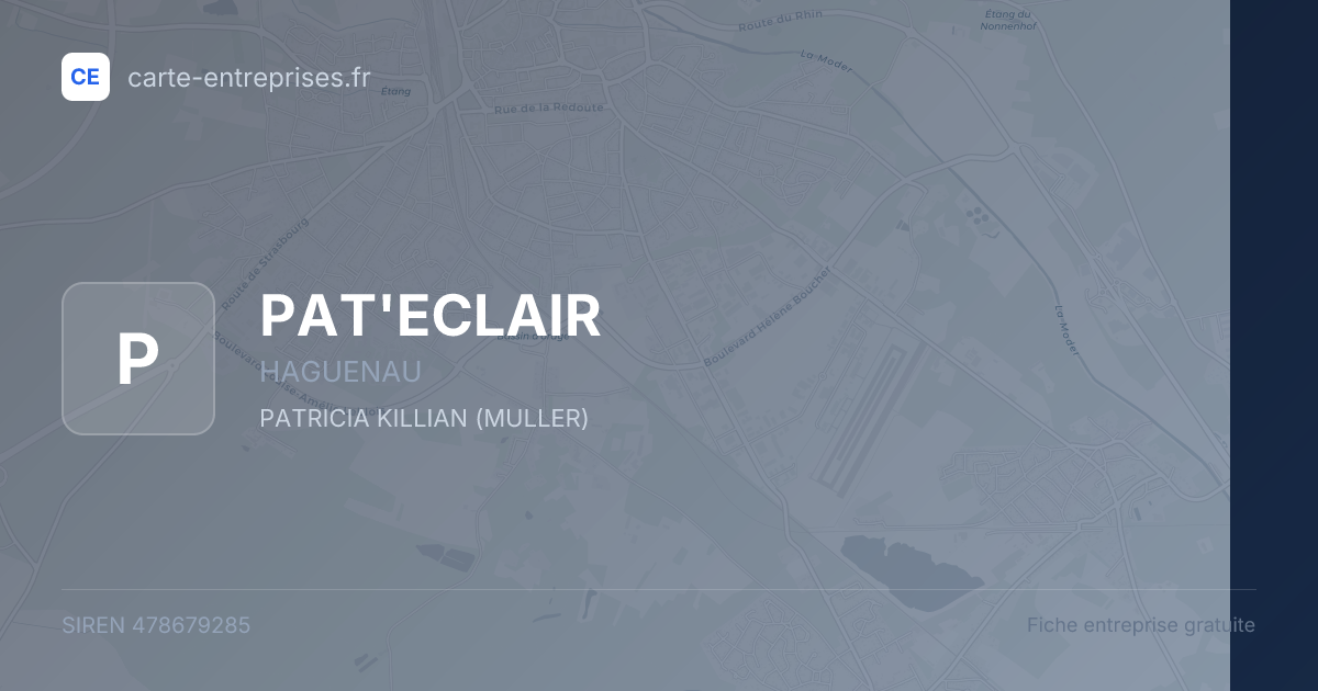 PAT'ECLAIR — 478679285 — fiche entreprise