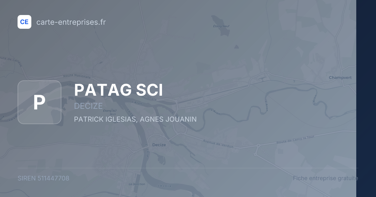PATAG SCI — 511447708 — fiche entreprise