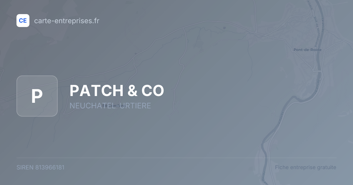 PATCH & CO — 813966181 — fiche entreprise
