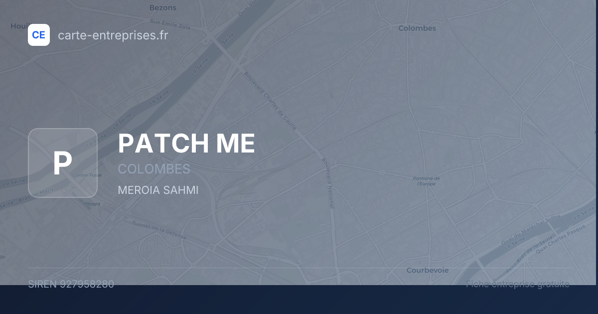 PATCH ME — 927958280 — fiche entreprise