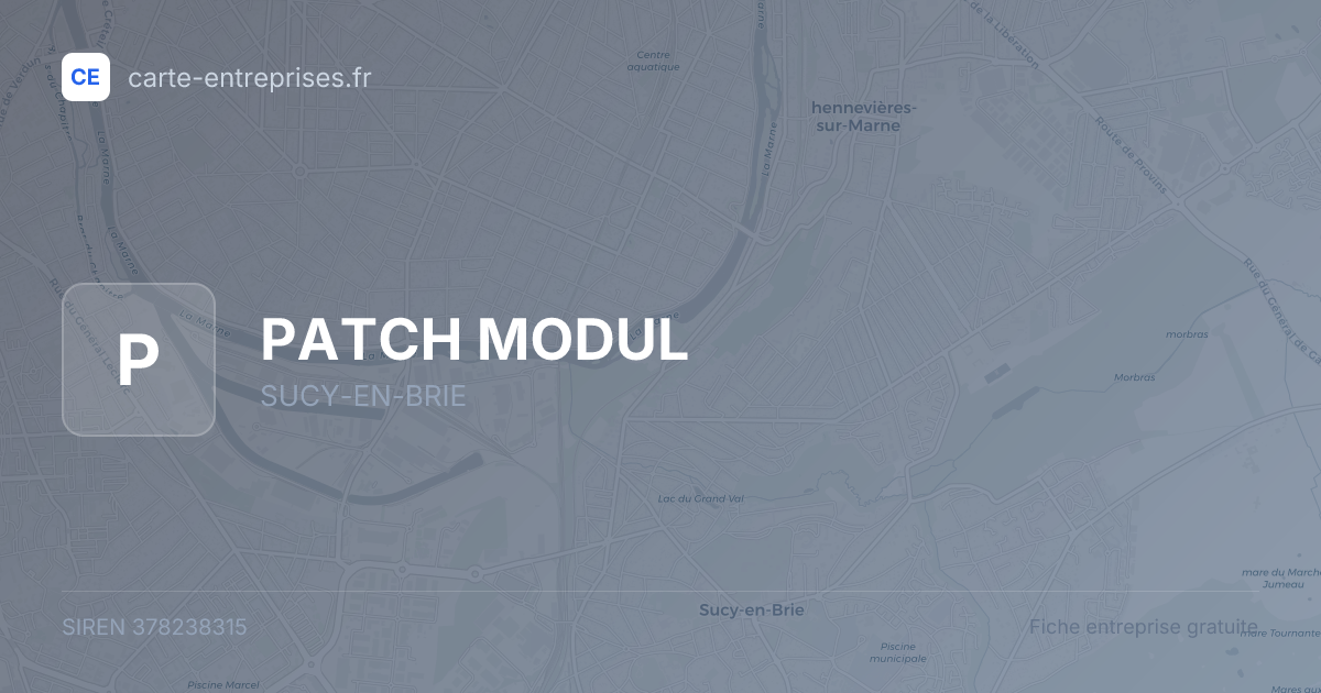 PATCH MODUL — 378238315 — fiche entreprise