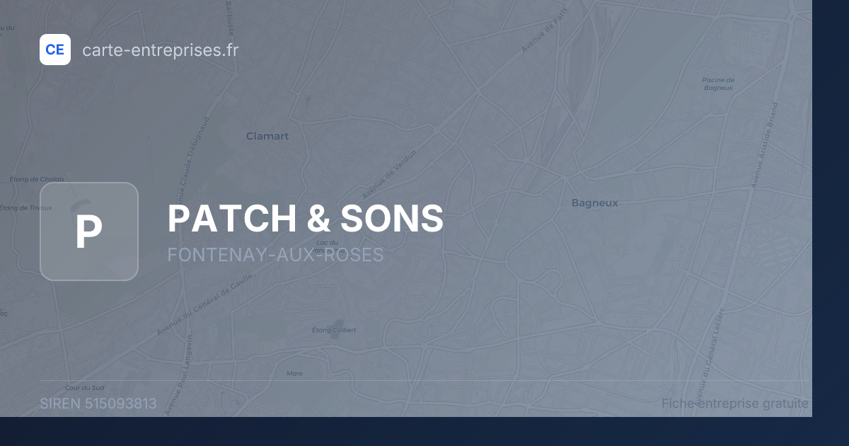 PATCH & SONS — 515093813 — fiche entreprise