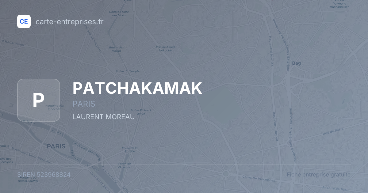 PATCHAKAMAK — 523968824 — fiche entreprise