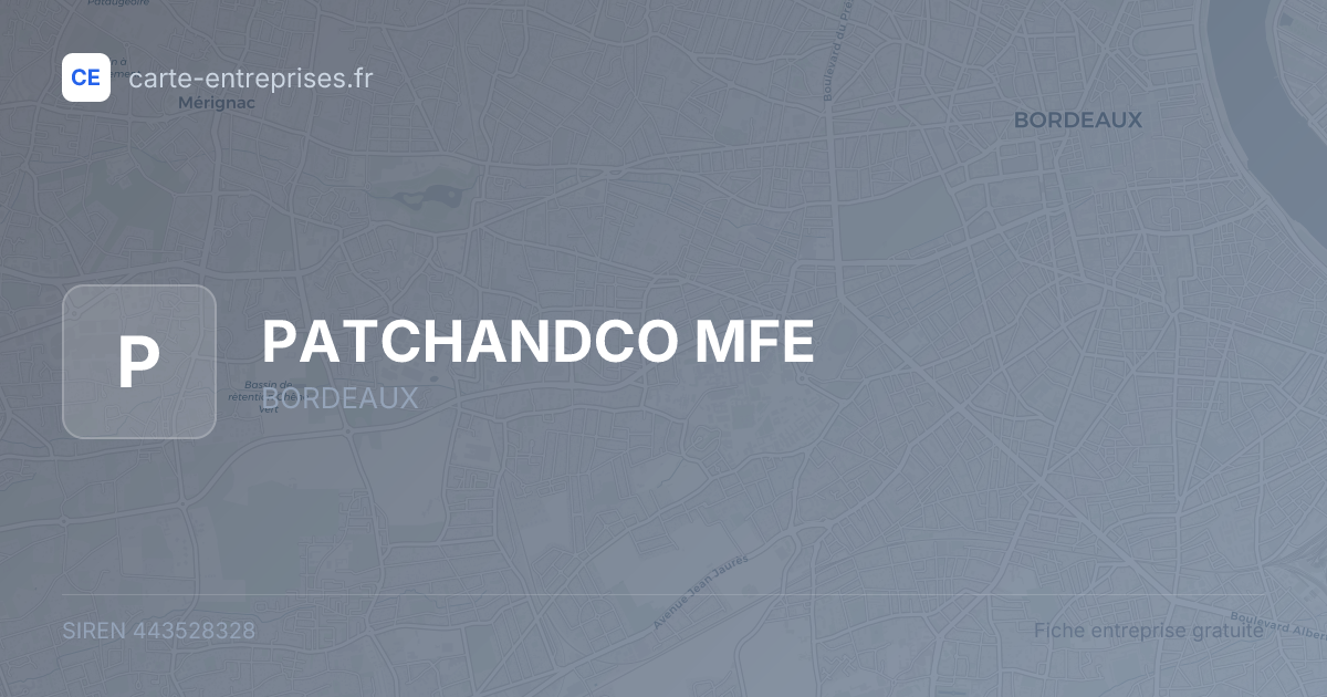 PATCHANDCO MFE — 443528328 — fiche entreprise