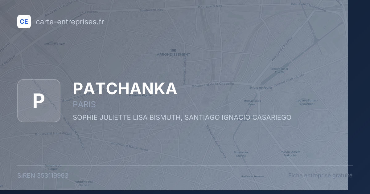 PATCHANKA — 353119993 — fiche entreprise