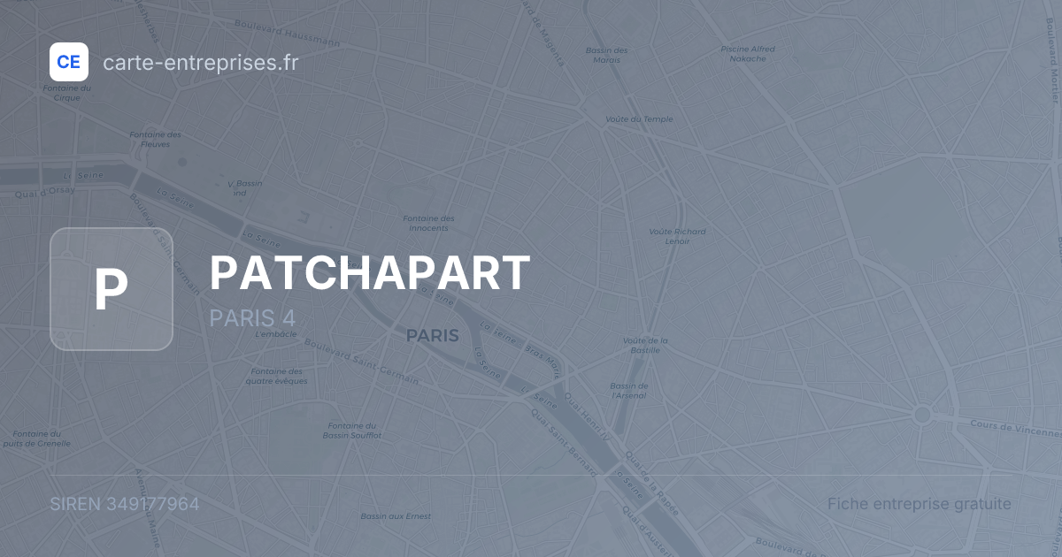 PATCHAPART — 349177964 — fiche entreprise
