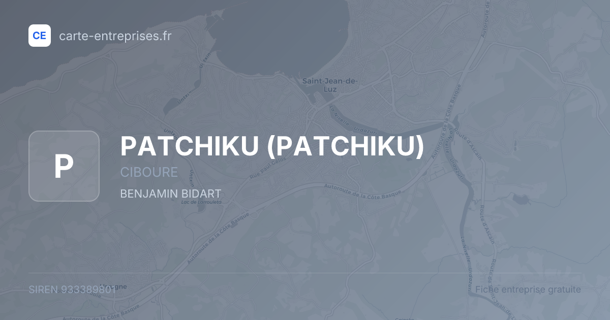 PATCHIKU — 933389801 — fiche entreprise