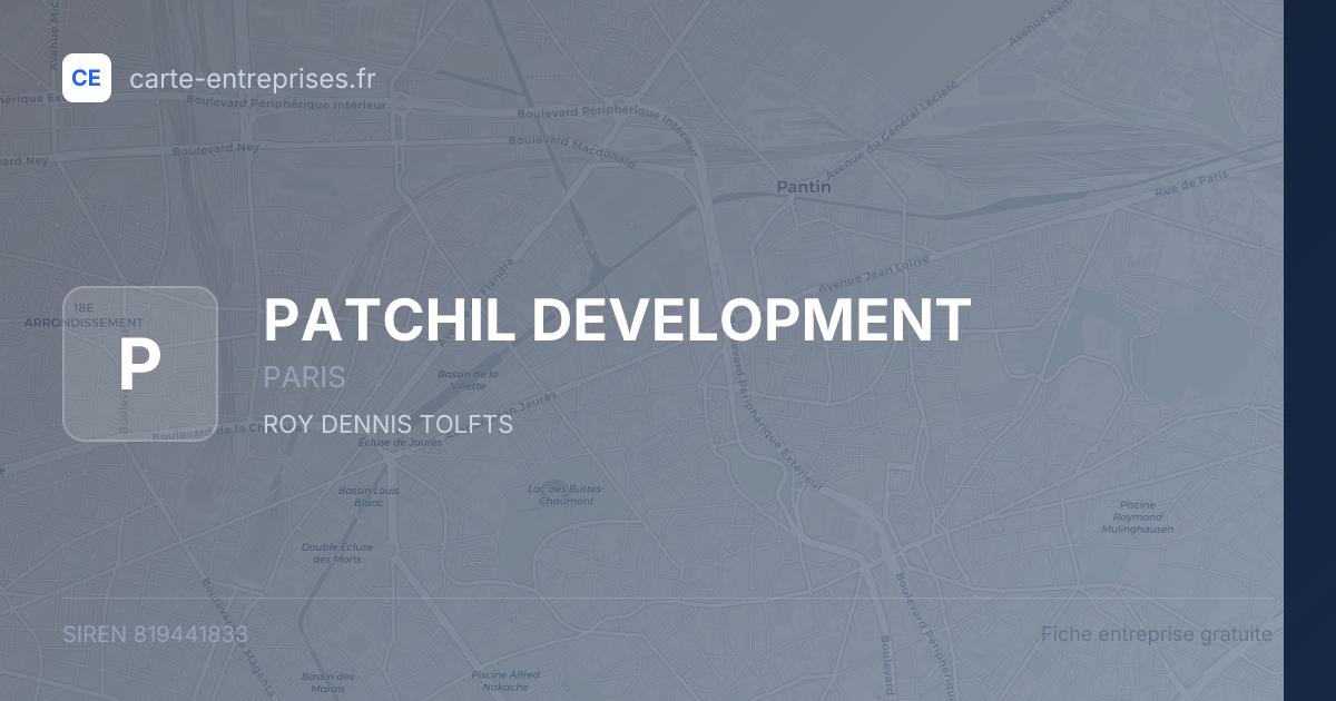 PATCHIL DEVELOPMENT — 819441833 — fiche entreprise