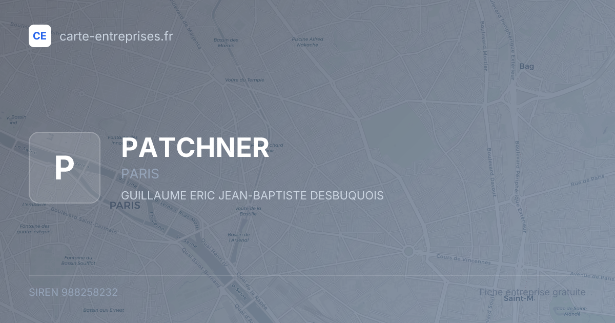 PATCHNER — 988258232 — fiche entreprise