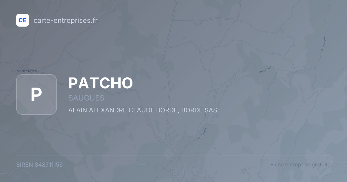 PATCHO — 848711156 — fiche entreprise