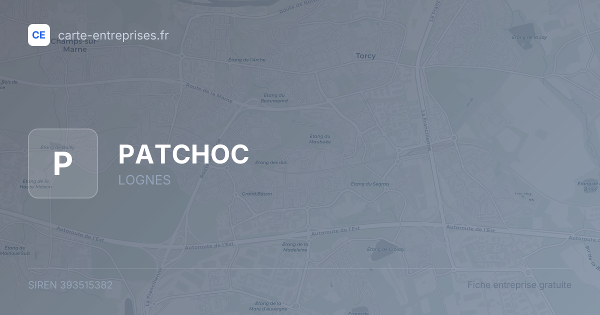 PATCHOC — 393515382 — fiche entreprise