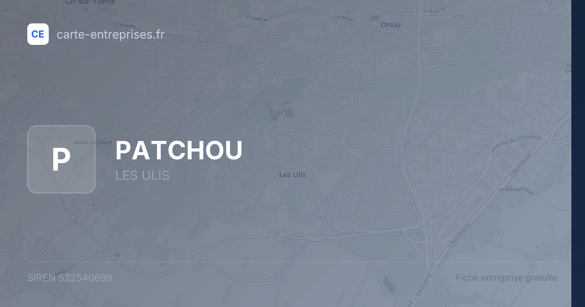 PATCHOU — 522540699 — fiche entreprise