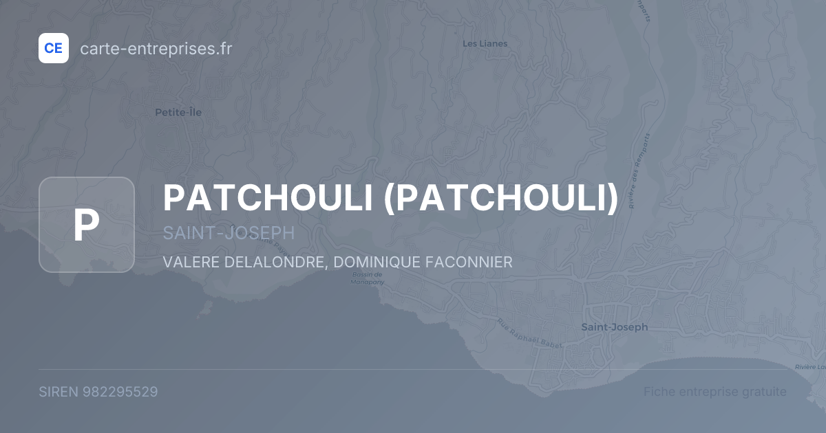 PATCHOULI — 982295529 — fiche entreprise