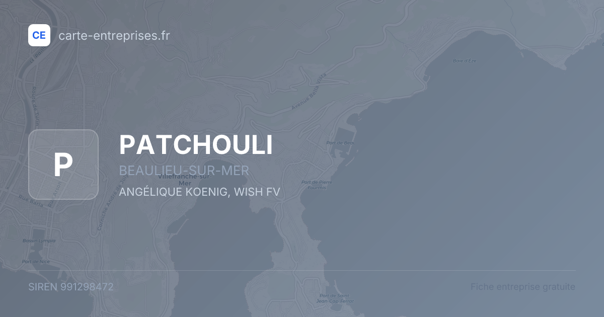PATCHOULI — 991298472 — fiche entreprise