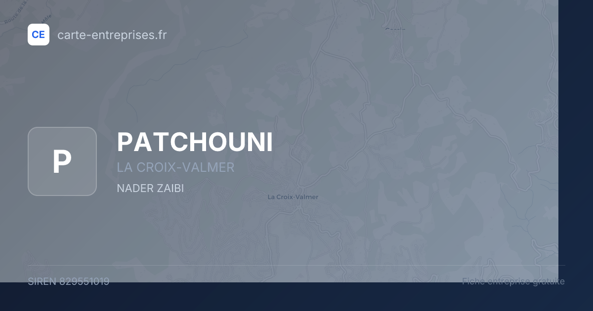 PATCHOUNI — 829551019 — fiche entreprise