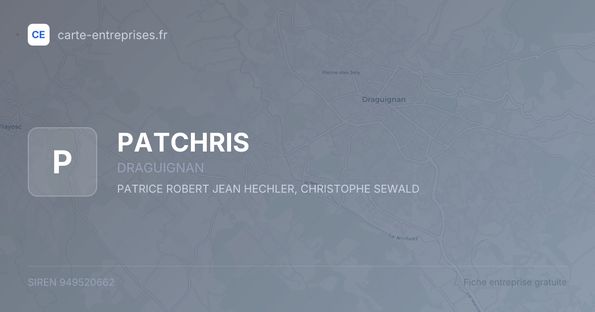PATCHRIS — 949520662 — fiche entreprise