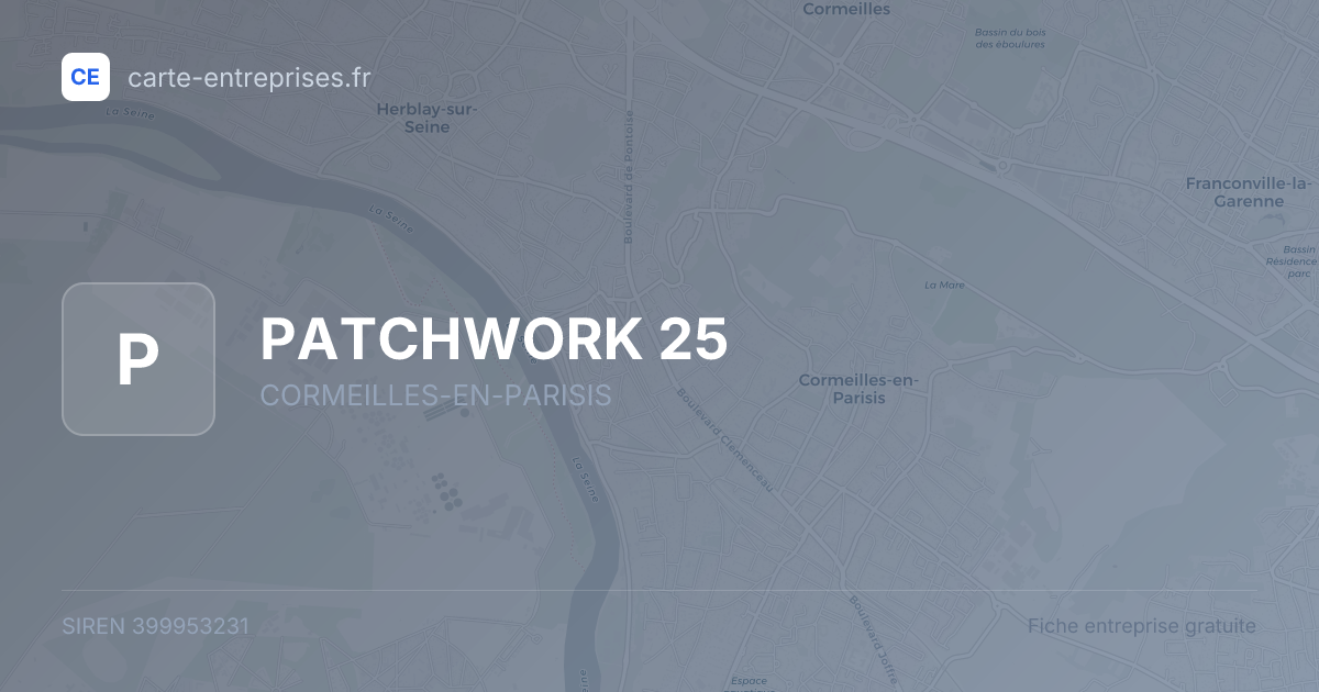 PATCHWORK 25 — 399953231 — fiche entreprise