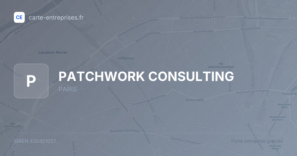 PATCHWORK CONSULTING — 430421057 — fiche entreprise