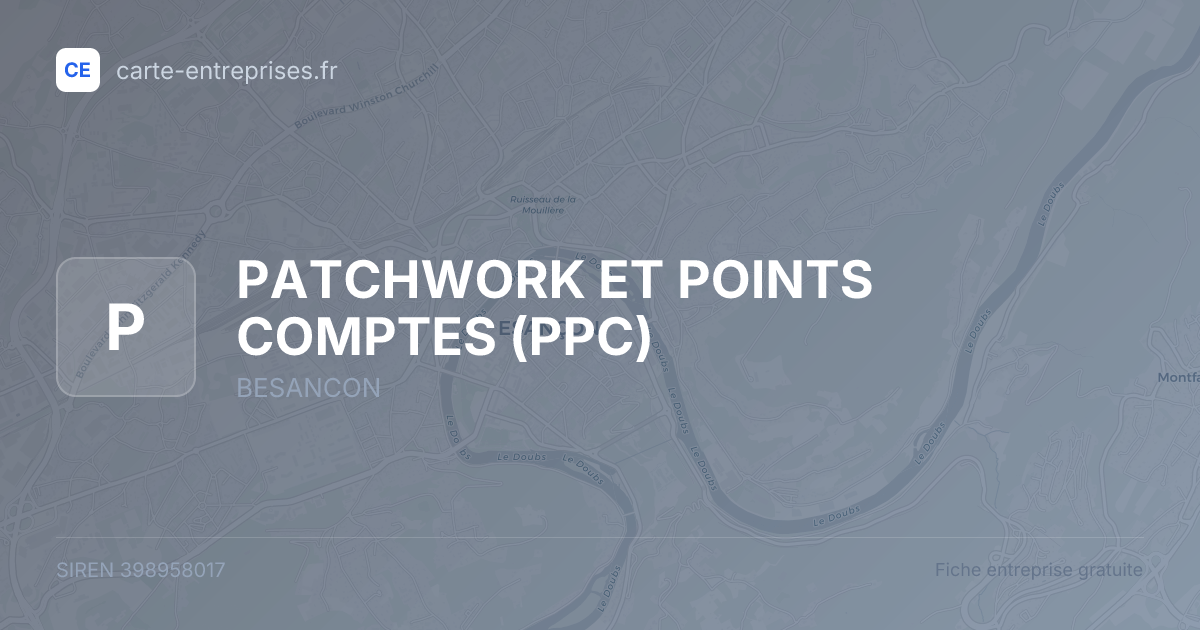 PATCHWORK ET POINTS COMPTES (PPC) — 398958017 — fiche entreprise