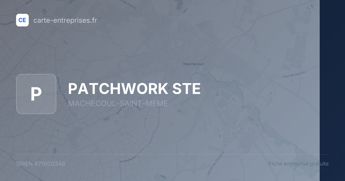 PATCHWORK STE — 871800348 — fiche entreprise