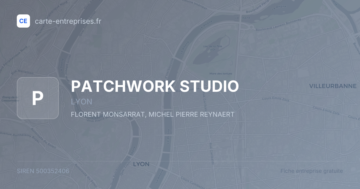 PATCHWORK STUDIO — 500352406 — fiche entreprise