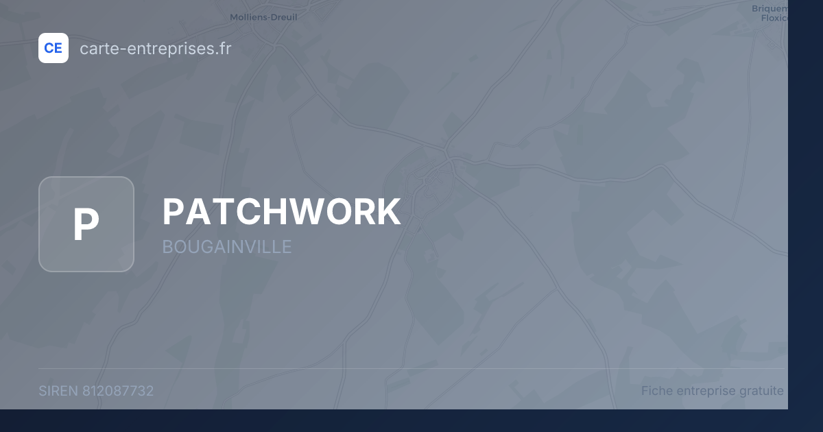 PATCHWORK — 812087732 — fiche entreprise