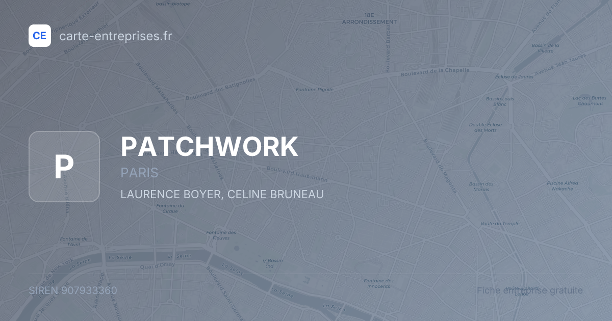 PATCHWORK — 907933360 — fiche entreprise