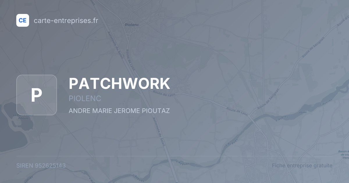 PATCHWORK — 952625143 — fiche entreprise