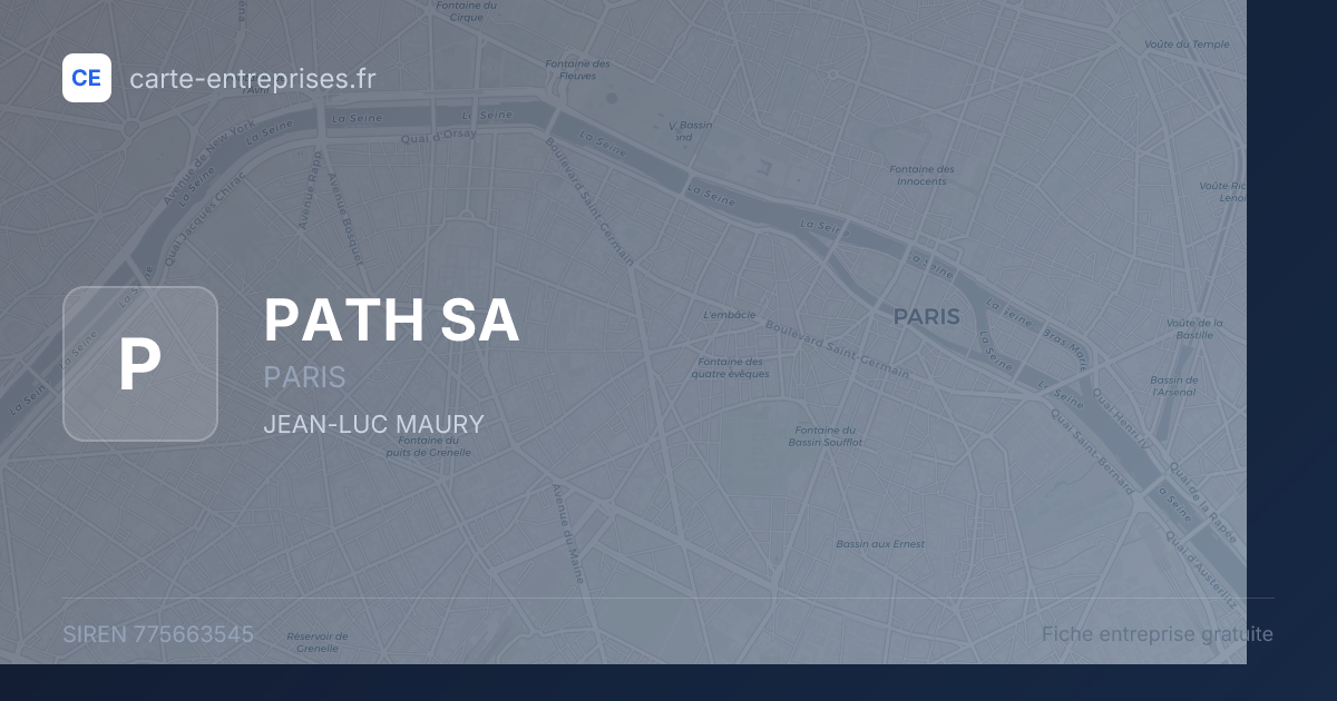 PATH SA — 775663545 — fiche entreprise