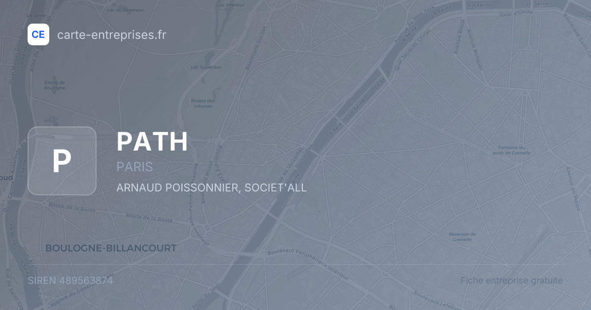 PATH — 489563874 — fiche entreprise